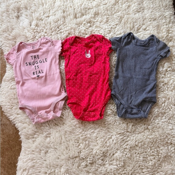 Carter's Other - Carter's Pink, Red, and Blue Bodysuit Trio